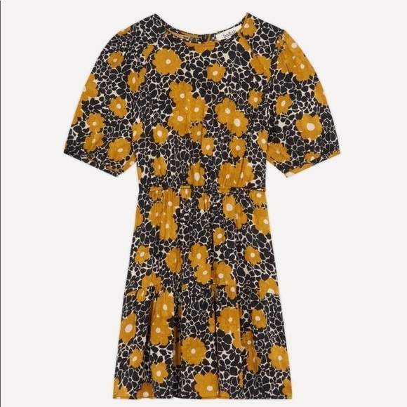 ba&sh NWT Robe Bonie In Color Curry Belt Not Included Retro Floral Print - Picture 16 of 16